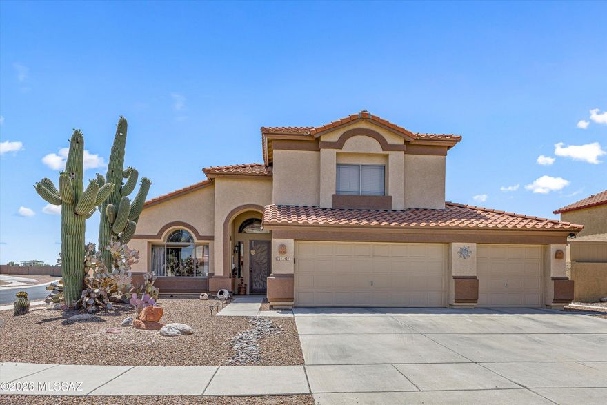 Spacious 2,900 sq ft home on a corner cul-de-sac lot in the highly sought-after Continental Ranch community! This 5 bedroom, 3 bath home features a downstairs bedroom and full bath, perfect for a home office, guest bedroom, or multigenerational living. Living room with vaulted ceilings and stunning staircase. Kitchen offers granite counters, tile backsplash, island, double wall ovens, built-in desk, and bay window dining area overlooking the backyard oasis. Spacious primary suite features double doors, vaulted ceilings, private balcony, soaking tub, tiled walk-in shower, and walk-in closet. Backyard includes pool/spa, covered patio, artificial turf, and storage shed. 3 car garage with built-in cabinets. Newer roof. Just steps from ''The Loop'' and quick access to parks, shopping and dining