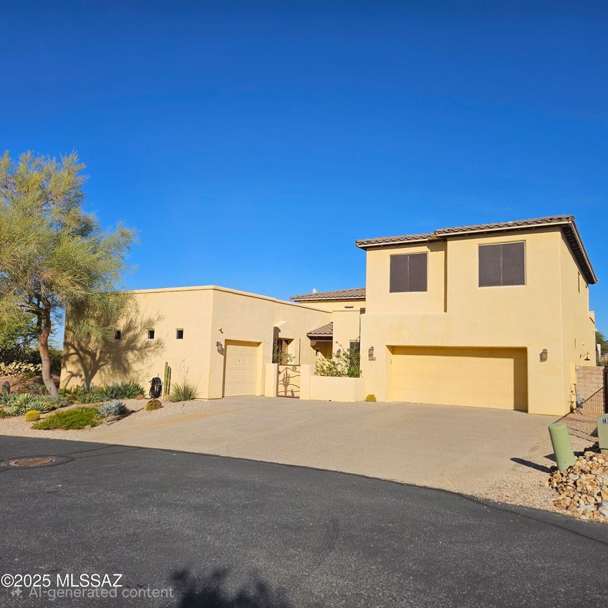 Seller will accept or counter offers between $700,000-$725,000. This is like having a 1 story home with a guest suite up above! The 2nd floor has 2 bedrooms, bath and huge loft with separate heating and cooling for comfort & efficiency. Downstairs, find the primary suite plus 4th bedroom with full bath and a den. Located just off the 6th tee box on Del Lago Golf Course, this amazing lot only has one adjacent neighbor and lots of desert. Enjoy mountain and sunset views from your own pool & hot tub. Extended covered patios featuring rolling screens and built in grills, this is the oasis you've been dreaming about. From remodeled bathrooms and updated kitchen, fully replaced roof, newer HVAC system & water softener, this house shows it has been loved & well maintained and is ready for you!