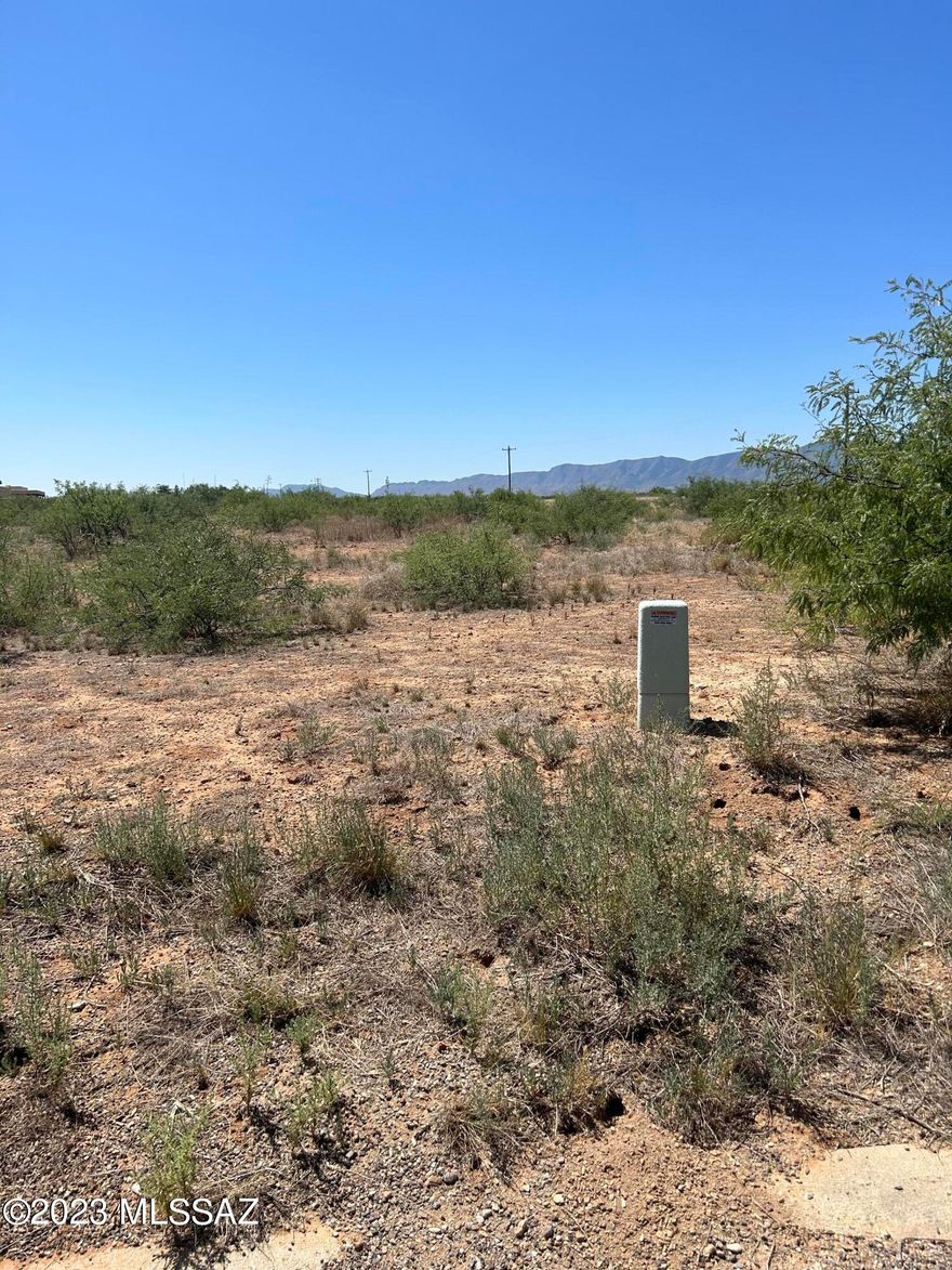 Great flat, buildable lot with easy road access! These three combined parcels offer over 2.5 acres of opportunity, showcasing stunning views in every direction. Take in the expansive Dragoon Mountains and surrounding farmland right from your property. No HOA! Located in a master-planned community with utilities nearby. Build your dream home or bring in a new manufactured home—your choice! Buyer to verify utilities.