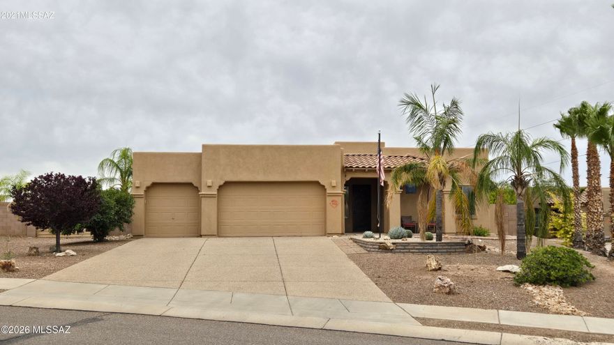 Improved and well maintained home. Largest backyard in the neighborhood! Double wide gate access to yard from the front and it is fenced to separate from the pool area. High ceilings, fireplace, pantry, gas range, laundry room, master bedroom has door to the beautiful salt water pool with waterfalls and spa! Major improvements to yard - large turf playground, landscaping, and patio with fire pit.