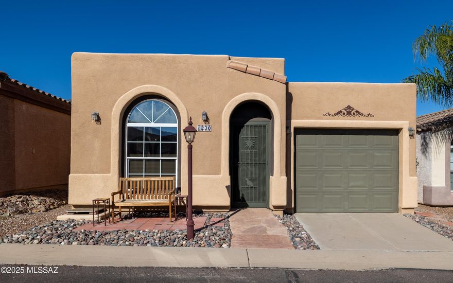 Price adjustment with Unbeatable Value in the neighborhood. Come and Discover the charm of Rancho Resort, a welcoming 55+ gated community known for its vibrant atmosphere and impressive range of amenities designed to elevate your everyday living. This home features one spacious bedroom plus one versatile bonus room-perfect for an office, den or 2nd bedroom. The bright  kitchen features,  white cabinets, a breakfast bar, and a built- in hutch, providing plenty of storage and a perfect space for entertaining. The convenient stacked washer and dryer are tucked neatly into a closet for efficient use of space. Backyard has a Pergola-covered patio extends your living space outdoors, ideal for relaxing or entertaining. Rare find Fully fenced backyard is idea for pets. Home has benefited from several updates, including new vinyl plank flooring installed in throughout the home in 2020, as well as new water heater in 2022, new HVAC system was installed for energy-efficient heating and cooling and the exterior and interior were painted offering great curb appeal and reduced maintenance. 2025 updates include new kitchen sink and faucet, new bathroom sink, faucet, toilet and medicine cabinet as well as newly painted 4-1/2" baseboards, door and trim. Community features a resort-style clubhouse, pool and spa, fitness center, pickleball and tennis, walking paths, dog park, and numerous clubs and social events. Don't miss the opportunity to make this one yours!