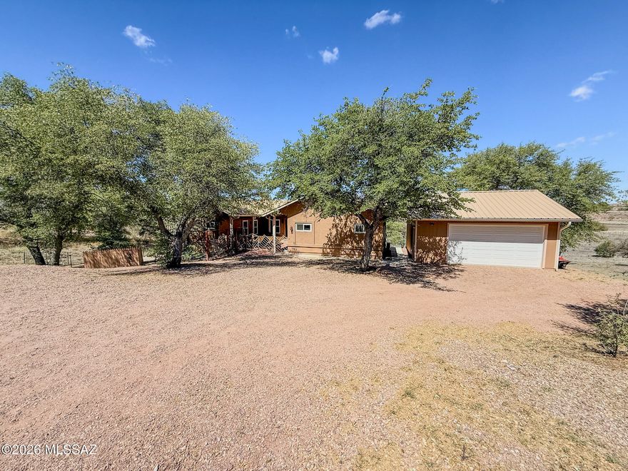 Tucked into the heart of Sonoita, this beautifully updated home offers comfort, efficiency, and peaceful high-desert living. Recent improvements include fresh interior and exterior paint, a new HVAC system (2021), energy-efficient new windows, and a brand-new garage. Solar adds to the home's appeal by helping significantly reduce electricity costs.

Inside, the kitchen has been refreshed with new quartz countertops and freshly painted cabinetry, creating a clean, modern feel. Bathrooms have also been updated with new paint and fixtures for a polished finish. Natural light fills the home, highlighting the thoughtful upgrades throughout.

Step outside and take in wide-open skies, scenic views, and the tranquility Sonoita is known for. A haven for bird enthusiasts, the area has recorded more than 85 species, making it a unique and peaceful setting. Move-in ready and full of charm, this is Arizona wine country living at its best.