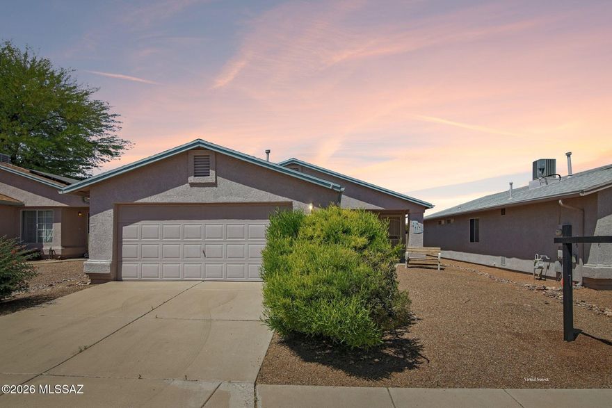 Charming and versatile, this 2-bedroom + Office, 2-bath home offers flexible living space to fit your needs. The open layout creates a comfortable flow, while the additional den is perfect for a home office or hobby room. Enjoy peace of mind with a brand new HVAC system installed in 2026. Step outside to enjoy a quaint backyard featuring a pavered patio and low-maintenance turf--ideal for relaxing or entertaining. Complete with a 2-car garage, this home combines convenience, functionality, and inviting outdoor living.