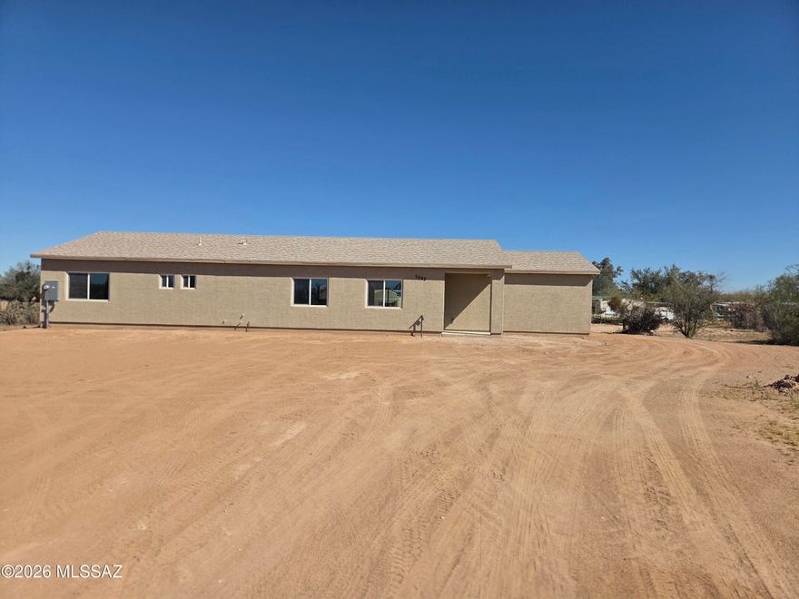 New Construction on an Acre with no HOA.  This 3 bedroom 2 bath home has timeless finishes.  Features include tile flooring throughout, quartz countertops, stainless steel appliances, ceiling fans in all bedrooms and living area, walk-in closets, and 9 foot ceilings.  Expected completion by the end of February.  Agent is related to general contractor.
