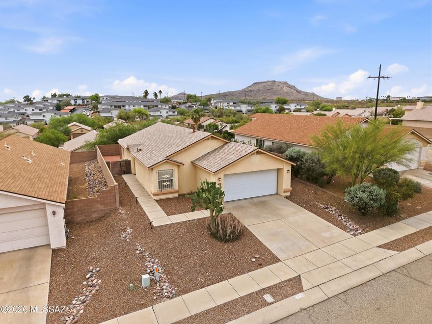 Beautiful west-side home featuring 3 bedrooms and 2 bathrooms with an open great room concept off the kitchen, creating a comfortable flow for everyday living and entertaining. The home has been nicely maintained and offers a clean, move-in-ready feel.

The backyard offers beautiful city and mountain views, providing the perfect backdrop for Tucson sunsets. Conveniently located just minutes from I-10, downtown Tucson, the University of Arizona, Pima West Campus, shopping, and dining. A great opportunity to enjoy west-side living with easy access to everything Tucson has to offer.