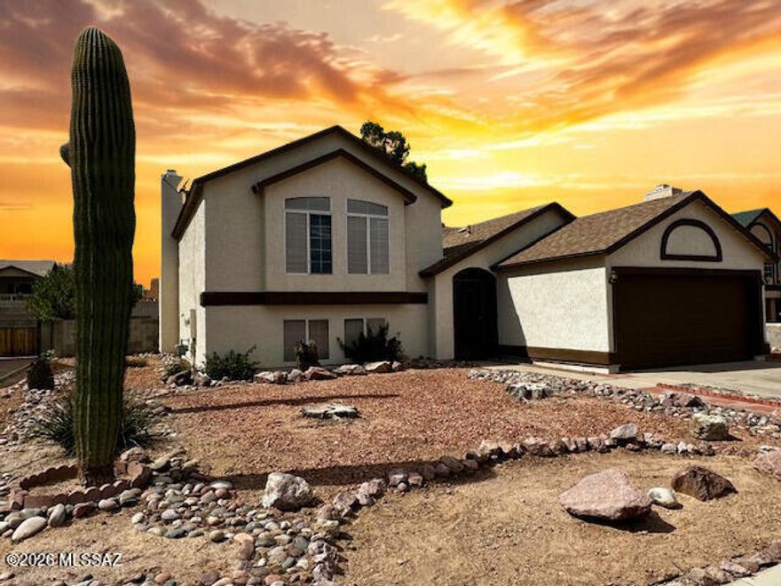 Seller will accept or counter offers btwn $325K-$350K. Fantastic 4BR/3BA home in Mission West! NO HOA...Main level offers a spacious family rm, dining area, kitchen w/ breakfast bar, breakfast nook, large pantry, & laundry room. Lower level includes two bedrooms, full bathroom, & large rec room with fireplace. Upstairs features an oversized primary suite w/ walk-in closet & remodeled bath w/ dual sinks & glass-enclosed shower, plus an additional oversized bedroom w/ two closets (on-suite style). Backyard boasts a large covered patio, spacious yard w/ block wall, & double gate access. Exterior of home was recently painted, newer HVAC and Water Heater.