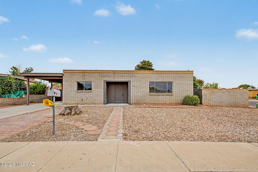 Announcing a newly updated single-family home is now available in Sierra Vista. This property features a spacious kitchen with earth-tone cabinetry, a stylish backsplash, and stainless steel appliances. The interior and exterior have been freshly painted, and the home includes luxury wood-look plank flooring, with plush carpet in the bedrooms. Additional updates include modern electrical and plumbing fixtures, as well as bathrooms with new cabinets, countertops, and tile surrounds. The home also offers a large private backyard with significant potential. This property is a must-see.