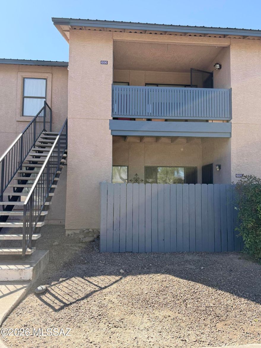 This 2-bedroom, 2-bathroom ground-floor condo offers comfort, convenience and value in a prime Eastside location. Functional floor plan with spacious primary suite featuring a walk-in closet and on-suite bath. Kitchen includes newer stainless steel appliances installed in 2025. Stainless steel refrigerator conveys along with washer and dryer. HOA covers water, sewer, roof, building exterior, exterior pest control, and common area maintenance. Community amenities include pool, spa, and tennis courts. Conveniently located near shopping, restaurants, and everyday essentials. Priced below comparable sales and sold in as-is condition.