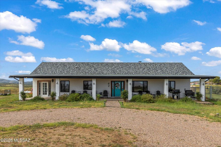 Discover your dream home at 42 Fairview Ln, Elgin AZ! This 2 parcel, 9.5 acre combined stunning property Has many new upgrades throughout, offering modern comfort and style. Enjoy breathtaking 360-degree scenic mountain views from every angle, providing a serene and picturesque backdrop for daily living. Located in the charming community of Elgin, known for its beautiful landscapes and burgeoning wine country, this home offers the perfect blend of tranquility and accessibility. Don't miss this exceptional opportunity!