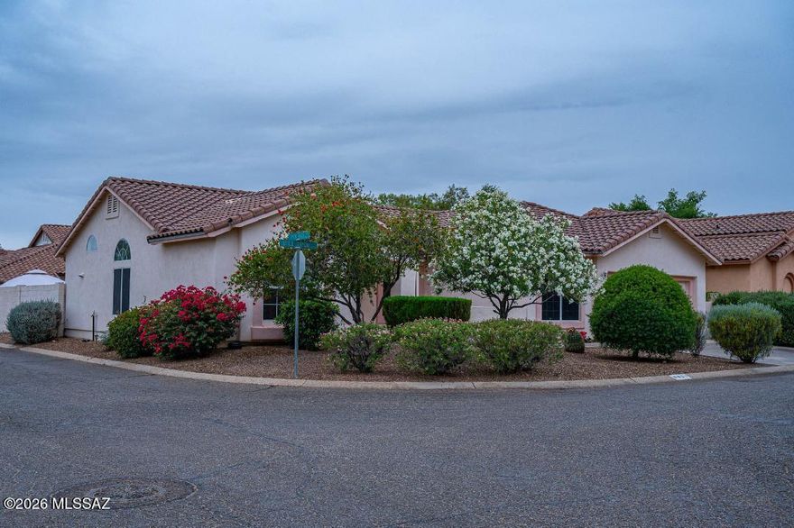 Lovingly cared-for, single-story North Ranch Gem! Brand new roof completed 1/28/2026. Here is your rare chance to buy a house with a private pool in this community. High, vaulted ceilings and a circular, verstal floor plan with many options. Great for entertaiing. Updated kitchen with Granite Counters, soft close cabinets. Gas range that most cooks prefer. Bonus room can easily be 4th Bedroom or den. There is also an additional den by the garage perfect for office or study. Large primary suite with private access to the backyard and pool. Large 2-car garage with Epoxy coating.  A corner lot on a cul-de-sac.  Community features heated pools, spa, club house, tennis courts, basketball court, volleyball, pickleball, walking/bike paths.  Minutes from I-10.  Don't miss your chance!!