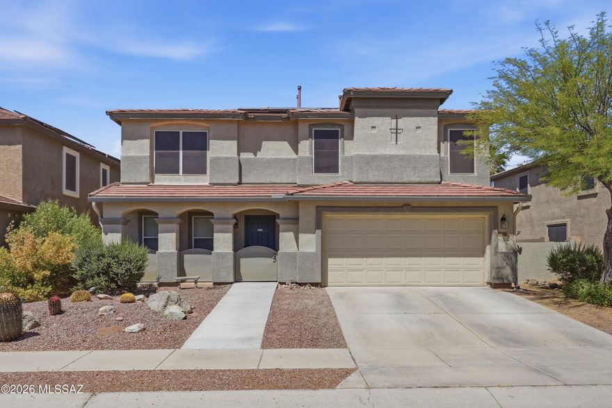 Open, bright, and inviting 2-story home with a functional layout and plenty of space to enjoy. The main living area flows into the kitchen, creating a great setup for everyday living or entertaining. Upstairs features 4 bedrooms plus an office. The backyard is thoughtfully designed with low maintenance turf, mature landscaping, and space to relax or host. Located in a welcoming community with a neighborhood feel, featuring a playground and a dog park. Close proximity to shopping, dining, and everyday conveniences. Feels tucked away, yet close to everything!