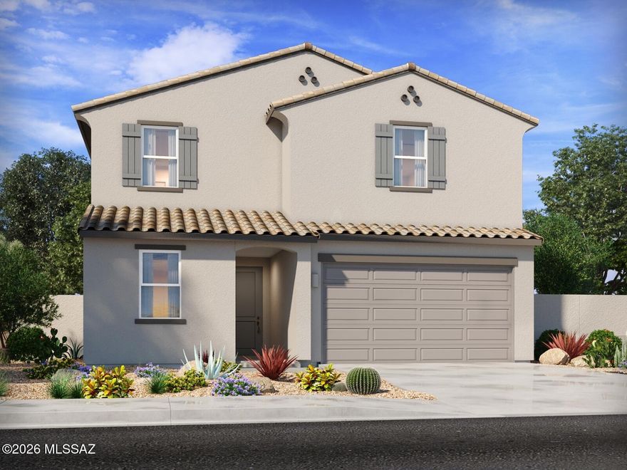 Brand new, energy-efficient home available by May 2026! This spacious 5-bedroom plan features a downstairs guest bedroom and bathroom, perfect for overnight visitors. Upstairs, you'll enjoy additional living space in the loft. Sunset Crest is coming soon to Ajo and Kinney.  Each of our homes is built with innovative, energy-efficient features designed to help you enjoy more savings, better health, real comfort and peace of mind.