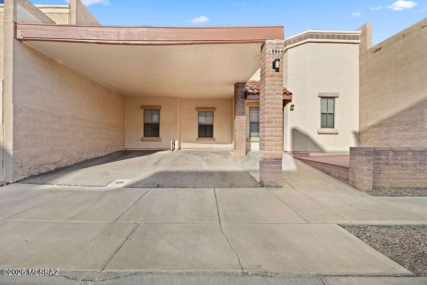 Come see this charming non-age restricted, 3-bedroom, 2-bath townhome that is move-in ready! The living room and dining room are great for entertaining guests. The primary bedroom features a walk-in closet. This home includes newer carpet and an AC unit that's less than a year old. Conveniently located near shopping, dining, and easy access to I-19.