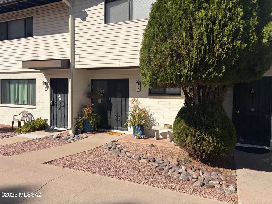 Welcome to this beautifully updated 2-bedroom, 2-bath townhome located in the desirable Tucson Eastside community of Oxford Homes Cooperative. Ideally situated near shopping, dining, hiking trails, and medical facilities, this home offers both convenience and comfort in a well-maintained cooperative setting. Step inside to a spacious open downstairs floor plan featuring tile flooring and abundant natural light. The roomy kitchen is designed for both function and style, complete with granite countertops, stainless steel appliances, a double oven, a reverse osmosis (RO) water filtration system, a whole-home water filtration system, ample cabinet storage, and hidden under-stair storage accessible behind the pull-out refrigerator, connected to the pantry. A new sliding glass door opens to a charming private backyard that leads directly to the parking area, featuring newly installed awning and a new weatherproof shed -- perfect for extra storage. Upstairs, you'll find two spacious bedrooms with new pet-grade laminate flooring, a primary bedroom with full-wall closets, a second bedroom configured as an office/gym, complete with a Murphy wall queen-sized bed, two fully updated bathrooms, convenient upstairs laundry, a new water heater, a large storage closet, and additional storage in the water heater closet. Additional upgrades/amenities include an AC unit, double-pane windows, custom UV window shades throughout (including sliding door), fresh interior paint, and front and back parking. Residents enjoy low monthly dues of $440, which include water, gas, trash, pool, spa, and community amenities -- providing exceptional value and simplified living. Important: This is a cooperative ownership opportunity. Qualified applicants must meet cooperative approval requirements. Cash sale only. If you're seeking an updated, move-in ready home in a prime Eastside location with generous storage and thoughtful upgrades, this is one you won't want to miss.