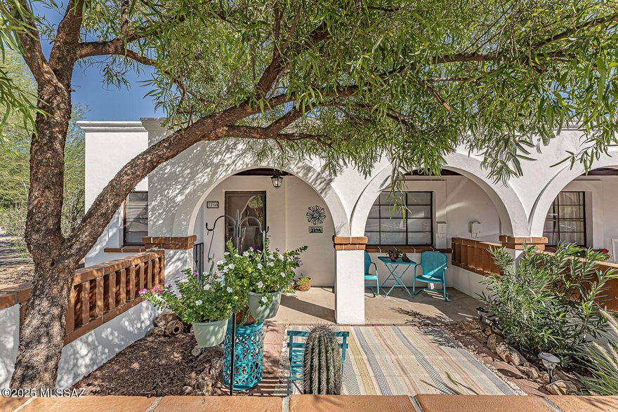 This lovely Villa is surrounded by mature trees, shrubs and beautiful desert landscaping . In addition, it is across from one of the many beautiful green spaces In Villa's West. This Villa has 2 bed rooms and many updates - which include the gas range and dishwasher (Nov. 2024), new tile backsplash in the kitchen, flooring, plumbing, electrical and window coverings.  Should you like to have Green Valley Recreation it is available.  Not of interest to you, no worries, membership is not required.