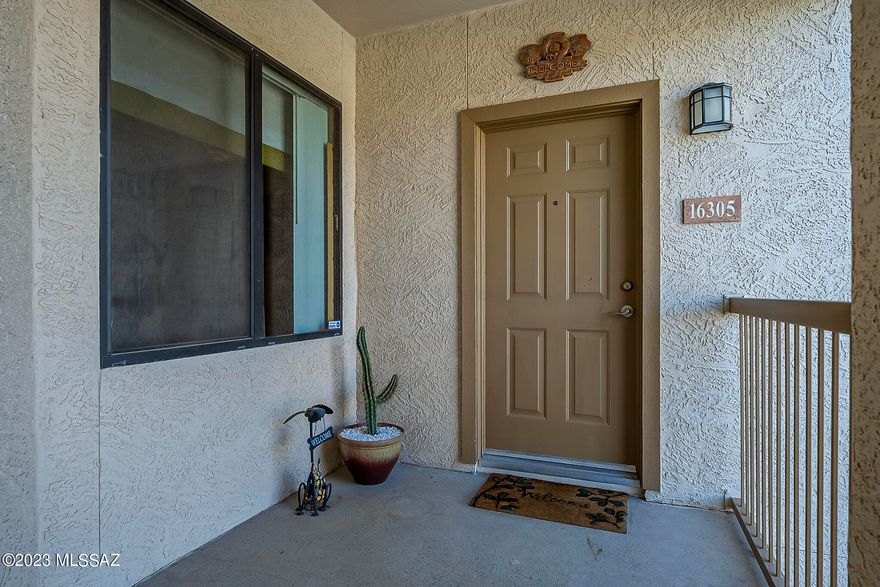 FURNISHED CONDOMINIUM Built 2007 2 BED 2 BATH - 1036 sq.ft cozy condominium is located in gated The Villas At Hacienda Del Sol / Rio Del Sol Community. This fully furnished 2 BED 2 BATH is located on the 3rd level and offers magnificent mountain views! SW facing so you get the winter sun exposure when you want it. It also runs parallel with the Rillito Wash, with direct gated access to the Riverwalk/Bike Path, only steps away from your door. Spacious patio to enjoy the outdoors. Split bedroom floor plan, SS appliances, granite counters, breakfast bar and dining area. The Kitchen is equipped with beautiful cabinetry, granite counters, pantry, breakfast bar and stainless steel appliances. The Master bedroom features a large walk-in closet and ensuite bathroom. The laundry room includes full size Washer/Dryer and plenty of storage space. This gated, resort style community nestled in the Catalina foothills offers amenities including: 2 heated Pools, 2 Spas, Rec Center, Private Clubhouse w/kitchen, BBQ Grills and more! PETS SUBJECT TO APPROVAL.

**Please visit our website for SECURITY DEPOSIT AMOUNT AND OTHER FEES.*