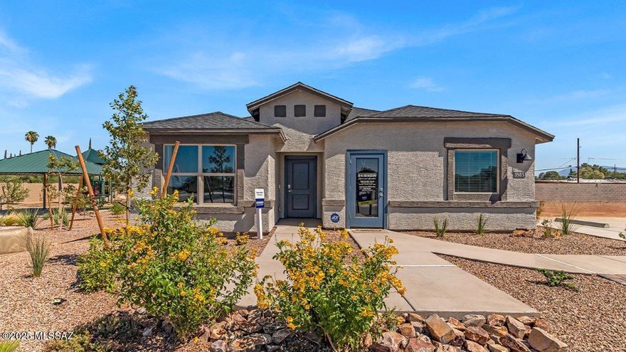 Model Home Lot with Backyard Landscape included! Welcome to Senita Crossing, where spacious living meets convenience! Our newest Tucson community boasts this open floor plan ideal for modern living. Enjoy the perks of a community park just steps away, with easy access to I-10, DMAFB, TIA, University of Arizona, and Downtown Tucson. Inside, you'll find a host of premium features, including stainless steel appliances (microwave, dishwasher, gas range), walk-in pantry, white shaker cabinets, granite countertops, and tile flooring in most areas. Embrace the future with smart home technology. Plus, enjoy the convenience of water filtration at the kitchen sink and the added efficiency of a radiant roof barrier. Don't miss out on the opportunity to make Senita Crossing your new home.