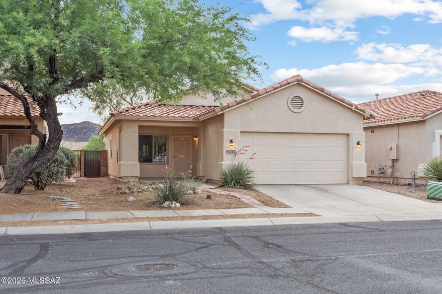 Light, bright, and move-in ready 3 bedroom, 2 bath home in desirable Continental Ranch with beautiful mountain views. Enjoy a covered patio and low care landscaping. Inside, the home features a spacious layout with a formal dining area, a well appointed kitchen with pantry and breakfast bar, and a comfortable primary suite with garden tub, double vanity, and walk-in closet. Major upgrades include new high efficiency windows and sliding glass door (2023) and new high efficiency AC unit (2024). Community amenities include pool, rec center, tennis courts, and more! This is a must see home you don't want to miss!