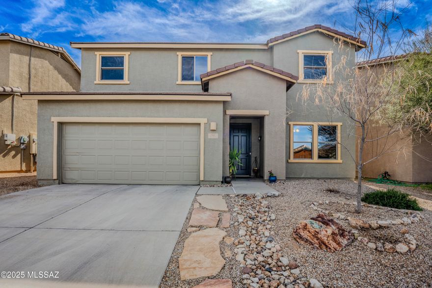This solidly built early-2000s home offers a rare combination of durability, thoughtful upgrades, and a highly efficient floor plan that sets it apart from many newer builds that often come with early structural and maintenance concerns.

From the moment you enter, the home presents a desirable layout with no wasted space--no long hallways or unusable upstairs landings--creating a clean, functional flow throughout. The bedrooms are generously sized, offering comfortable private spaces for all occupants. A key design advantage is the smart vertical separation: the primary suite is positioned above the living room and garage, while the secondary bedrooms and staircase are located over the garage and downstairs den. This layout significantly reduces noise transfer into the main living areas, enhancing day-to-day livability.

The kitchen and interior finishes include upgraded granite countertops, complemented by multiple thoughtful improvements throughout the home. The primary suite features a built-in custom closet system by California Closets, adding both organization and upscale functionality.

Energy efficiency and comfort were clearly considered in the home's design. The back of the home faces due south, allowing for excellent natural sunlight in the downstairs living areas during the winter months while minimizing heat gain in the summer. Solar screens on all south-facing windows further enhance temperature control and help reduce cooling costs during peak Arizona heat.

Exterior maintenance has been proactively addressed. The home was repainted within the last five years using premium products from Dunn-Edwards Paints. All stucco surfaces were back-rolled for improved adhesion and durability, with the south-facing elevation receiving a double coat to help prevent premature fading and improve long-term heat resistance. As a result, the exterior is well protected and should not require repainting for many years.

Overall, this is a well-maintained, intelligently designed home that balances durability, comfort, and energy efficiency in a highly functional floor plan.