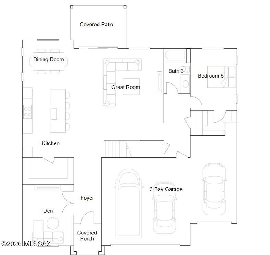 This new two-story home offers ample space to live and grow. A secluded den off the foyer is perfect as a home office or studio, with a private bedroom tucked away at the back of the home. A spacious and flexible open-concept floorplan blends the kitchen, living and dining areas, with a nearby patio providing simple indoor-outdoor living. On the second floor, three bedrooms and a luxurious owner's suite surround a versatile loft. Our homes come with Quartz Countertops, the Rinnai Tankless Water Heaters, Smart Thermostats, Post-Tension Foundation, Radiant barrier roof decking, 2'' Faux Wood Blinds and more! As an added bonus, this home includes a washer and dryer.