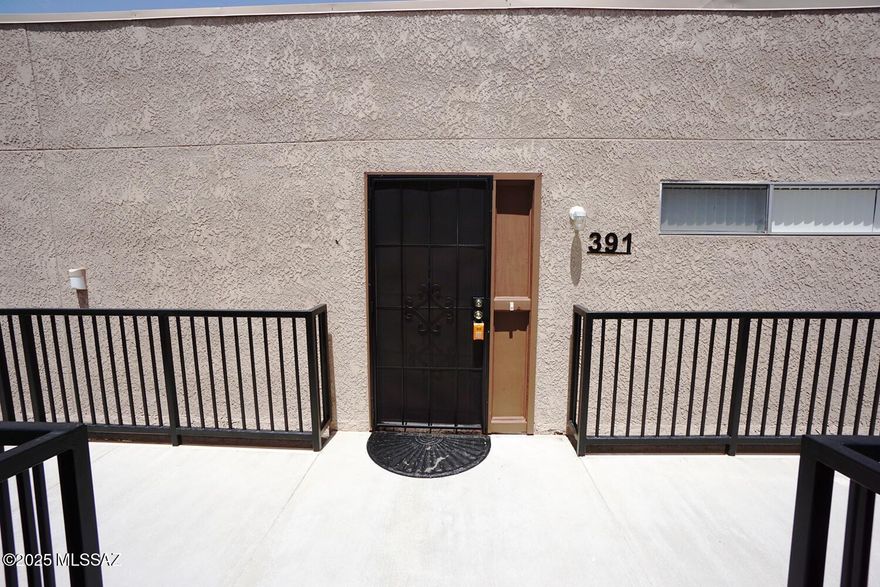 Discover this perfect desert retreat at La Vida Condominiums, this welcoming 1-bedroom, 2nd-floor condo offers the best of Tucson living near the scenic Starr Pass. Designed for both comfort and practicality, the interior features cool tile flooring throughout and a fully equipped kitchen complete with a refrigerator, stove, microwave, dishwasher, and a convenient stackable washer/dryer. Relax on your private covered balcony or enjoy the community's premium amenities, including a refreshing pool and clubhouse. This low-maintenance, pet-friendly home is perfect for those seeking modern convenience and a warm, inviting community atmosphere. Your desert oasis awaits!