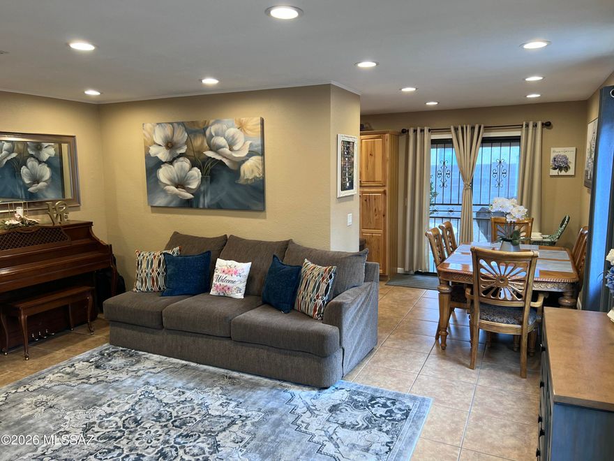 This charming single-story home has been tastefully updated and offers a convenient floorplan with a warm, inviting atmosphere. Enjoy an updated kitchen, beautifully remodeled
bathrooms, new recessed lighting, and ceramic tile and wood laminate flooring throughout. Recent upgrades add peace of mind, including a new shingle roof with upgraded materials
(2023) and a new mini-split AC unit in the primary bedroom (2023) for enhanced summer comfort. Ideally located near major shopping centers, restaurants, and with easy access to the
I-19 freeway, this home combines comfort, style, and convenience.