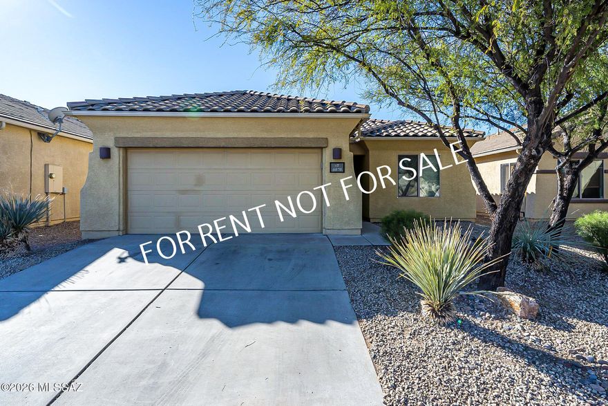 AVAILABLE 06/15/2026 - Built 2006 4 BED 2 BATH 1898 SQ.FT. Pulte home located in the highly sought Sierra Morado Community and Vail School District. Split floor plan. Large great room , oversized kitchen with eat in area with lots of cabinets, counter space, pantry, desk and stunning tile backsplash. Fresh interior paint in warm neutral colors. Appliances included: refrigerator, electric stove/oven, dishwasher, built in microwave, w/d hookups. Spacious bedrooms. The master ensuite bathroom has dual sinks shower/garden tub and a large walk in closet. Large backyard with covered patio. Energy efficient solar water heater. The Sierra Morado Community offers a beach entrance & heated pool, volleyball courts, multiple basketball courts, walking/jogging trails, a dog park, clubhouse, & multiple parks. Garage has an extra step. Caution when view the garage space. NO CATS. Pets are subject to approval. 
**Please visit our website for SECURITY DEPOSIT AMOUNT AND OTHER FEES.*