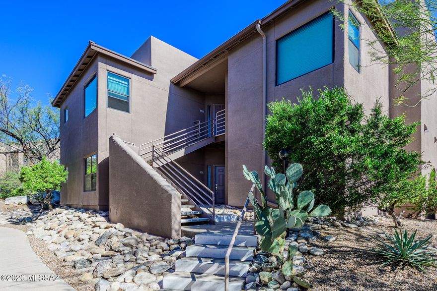 Private and spacious, three bedroom condo in highly desirable Canyon View Ventana Condos featuring Mountain and desert view from your living room window and screened patio. This floor plan has an open kitchen with breakfast bar
opening to living room and that mesmerizing view. Primary bedroom suite with large walk in closet and patio access, all in this amazing complex, with private access to Ventana Canyon Trailhead and just minutes away from Sabino Canyon Park.  Here you can enjoy several of Tucson's best restaurants and bars just down the street or relax in one of the two pools or spas, have a workout in the state of the art gym or meet with friends in one of the two clubhouses.   You can have it all in this amazing resort/condominium complex.