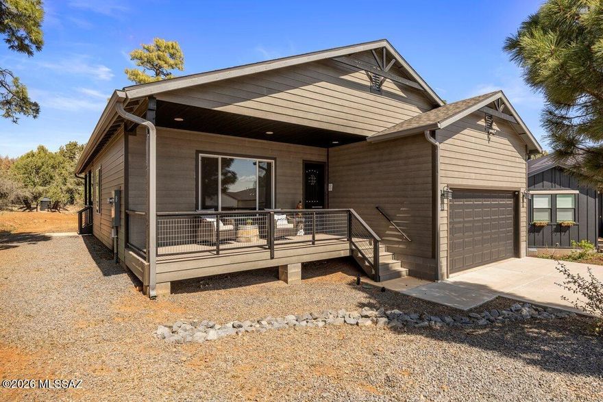 Turnkey Home in the Heart of Show Low - Prime Investment Opportunity This is the home you've been waiting for!
Centrally located in Show Low on a desirable cul-de-sac lot, this beautifully maintained 3 bedroom, 2 bathroom home offers comfort, style, and income potential all in one. Situated on a spacious quarter-acre, you'll love the large back deck--perfect for enjoying cool mountain summers. Inside, the home features numerous upgrades including luxury vinyl flooring, gorgeous granite countertops, and a tankless on-demand gas water heater with water softener. LP siding and Trex decking add durability and low maintenance. The split floor plan offers privacy, with a spacious primary suite featuring a soaking tub, acrylic surround shower, and large walk-in closet. The guest bathroom includes a sleek acrylic shower with sliding glass doors. Currently operating as a successful short-term rental, this property presents an excellent investment opportunity--whether you're looking to generate income, own a second home, or both. Don't miss your
chance to own a versatile, move-in ready home in one of Show Low's most convenient locations!