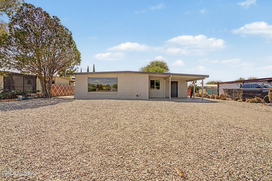 New Listing Alert! Move-in ready ranch-style home featuring quartz countertops, stainless steel appliances, light brown cabinetry, and luxury plank flooring. Enjoy modern electrical and plumbing fixtures, fresh interior paint, and plush new carpet in the bedrooms. Bathrooms have been fully updated with new vanities and stylish tile shower surrounds. Major upgrades include a new AC, roof, and windows. Exterior features fresh paint and a covered patio--perfect for relaxing or entertaining. A must see!