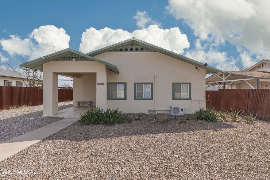 Newly remodeled 2-bedroom, 1-bath single-family home within walking distance to the University of Arizona!

Step inside to beautiful wood-style flooring and a bright, open living space featuring a charming decorative fireplace that adds warmth and character. The home has been fully updated inside with a brand-new kitchen, complete with new cabinetry, countertops, and stainless steel appliances.

Each room is equipped with its own energy-efficient mini-split system, allowing individualized heating and cooling for maximum comfort. The spacious bedrooms offer plenty of natural light and room to relax, while the fully renovated bathroom features modern finishes and a clean, updated design.

The kitchen includes a cozy dining nook, perfect for a small table or breakfast area. A private laundry room with washer and dryer included adds convenience and additional storage.

Enjoy a low-maintenance yard and the convenience of living just minutes from campus, restaurants, shopping, and entertainment.

Owner may consider pets; however, approval is based on size, type, and number of pets.