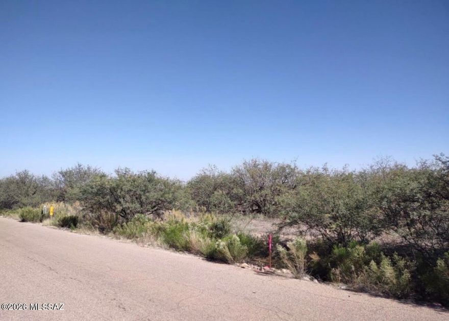 Recently surveyed 6 acre lot in Mescal area ready for your forever home. Utilities at the lot line including water from private water company. Lot offers beautiful views and privacy but easy access to i10 for shopping and other services. All corners are staked with red survey flags and this parcel can be accessed from paved Cherokee Trail. Buyer to do all due diligence regarding utilities, zoning and flood zones. Parcel was recently split, taxes reflected are prior to the split and parcel will have its own legal description and parcel number at close of escrow.