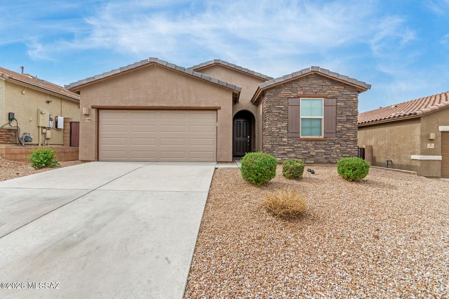 Fall in love with this beautifully well-maintained home offering a spacious 3-car tandem garage with water softener and eye-catching curb appeal. Some of the many features include new carpets in the bedrooms, new washer/dryer & sleek tile floors in this generous open floor plan. The kitchen steals the spotlight also with new LG stainless steel appliances, rich granite counters, upgraded wood cabinetry, large double-door pantry and extra comfort with island and breakfast bar seating. Retreat to the primary suite with plantation shutters, private bath with dual sinks and large walk-in closet. Then step outside to unwind under the covered patio with stunning mountain views perfect for sunset barbecues and peaceful, star-filled evenings. Start creating lasting memories in this dream home!