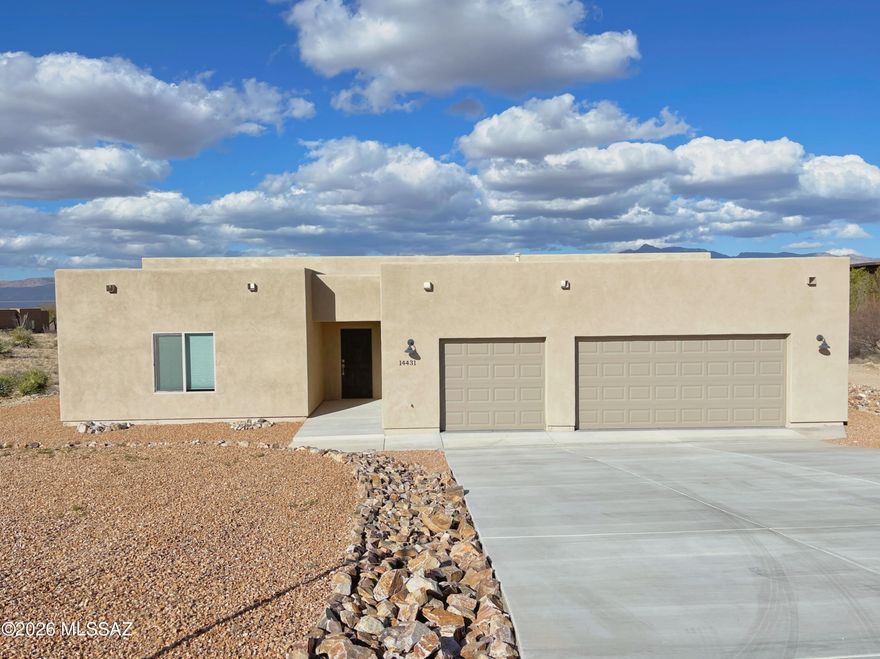 No Application Fees! Newly built 4 bedroom, 3 bathroom single level Vail home with stunning mountain views and open desert surroundings. This never lived in home features an open floor plan with a large living space, high 9 foot ceilings, upgraded doors and finishes, window blinds, and ceiling fans in each room. The beautiful kitchen includes quartz countertops, tile backsplash, separate pantry, large island with breakfast bar, gas cooktop, and all stainless-steel appliances. The split floor plan offers an oversized primary suite with sweeping mountain views, walk in closet, and an upgraded bathroom with double sink vanity, quartz countertops, and a tiled shower. Additional features include a spacious laundry room with cabinets and countertops and a three-car garage with epoxy flooring providing excellent parking and storage. The backyard offers easy to maintain landscaping and unobstructed mountain views, along with a newly added RV pad with covered parking, water, and utility connections.

Located in Vail near S Sonoita Mountain View Highway and Old Sonoita Highway, this home offers a quiet desert setting with wide open space and scenic mountain views. Convenient access to I 10 provides an easy commute into Tucson, while nearby shopping, dining, and everyday services are available along Houghton Road and in the growing Vail area. The community offers a balance of peaceful surroundings with accessibility to modern conveniences and outdoor recreation.

All Denali Real Estate residents are automatically enrolled in the Resident Benefits Package (RBP) for $55.00/month which includes Renter's Liability Insurance, Credit Building to help boost the resident's credit scores with timely rent payments, up to $1M Identity Theft Protection, HVAC air filter delivery (for applicable properties), our best-in-class resident rewards program, and much more!
