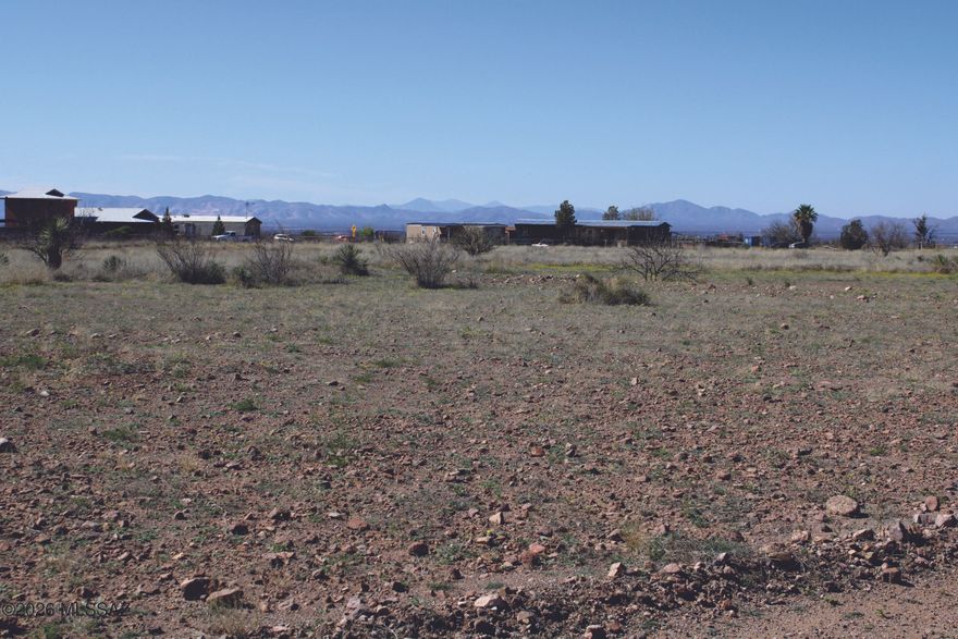Great .45 acre property just north of Douglas AZ. Property sits on a nicely maintained dirt road. Very large property for the community. Close to all of the Cochise County Historical locations and a short drive to Historic Tombstone and Bisbee.
