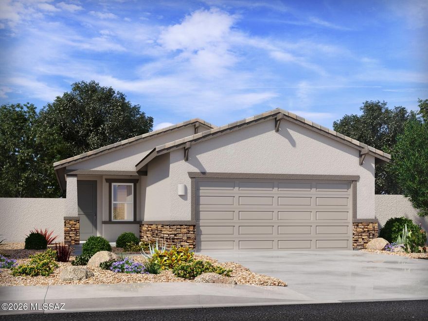 Brand new, energy-efficient home available by Jun 2026! This single-story home has three bedrooms with lots of storage. Use the den as your work from home private space. Keep an eye on the party from the kitchen in the open concept floor plan. Sunset Crest is coming soon to Ajo and Kinney.  Each of our homes is built with innovative, energy-efficient features designed to help you enjoy more savings, better health, real comfort and peace of mind.