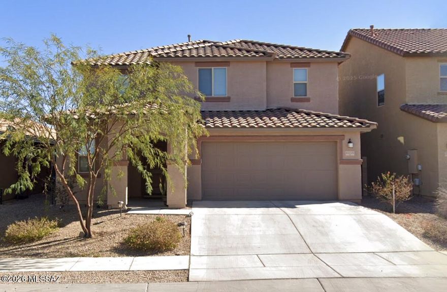 2,632 SQ FT! 4 bedroom, 3 bath home in Tucson's Sonoran Ranch Estates II community. Desirable two-story floor plan with spacious living areas, perfect for entertaining! Carpet and tile flooring in all the right places. Flexible bonus space ideal for a home office, den, or playroom.Charming kitchen includes Dishwasher, Microwave, Oven, Refrigerator, and Water Softener. Additional appliances include Washer, Dryer, and AC Unit. Primary suite features a walk-in closet, and this home offers 4 nicely sized bedrooms. Enjoy a fenced backyard with a covered patio--perfect for relaxing or entertaining outdoors. 2 car garage!
Located in the desirable Sonoran Ranch Estates II community with nearby schools, parks, dining, and entertainment. Community amenities include playgrounds and biking/walking trails.
