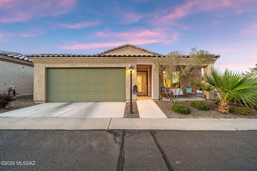 Welcome to Rancho Resort! Gated community with plenty of amenities such as a pool, pickleball and tennis courts, and a recreation and fitness center that complete this active 55+ adult community.  Move in ready home with kitchen that has upgraded cabinets and granite counter tops. Spacious floor plan with open great room and 2 oversized bedrooms. Corner lot with extended front patio and 2 car garage with epoxy flooring.