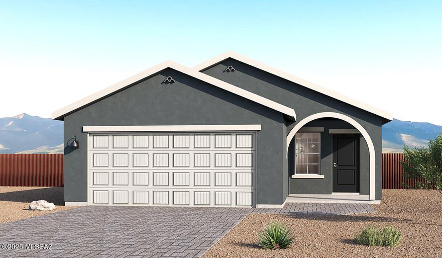 Beautiful single-story home in desirable Redford Estates by D.R. Horton! The popular Amber floor plan offers 1327 sq ft of thoughtfully designed living space with 3 bedrooms, 2 bathrooms and a 2-car garage. This open concept layout features a spacious great room, modern kitchen, and comfortable dining area-perfect for everyday living and entertaining. Quartz countertops throughout along with beautiful modern finishes. Zero energy ready with spray foam insulation. Don't miss this opportunity!