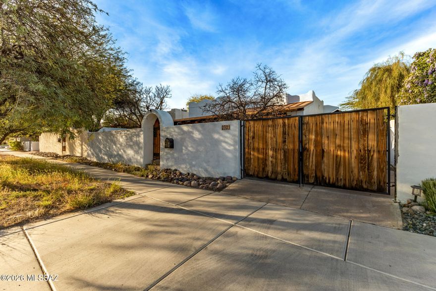 You don't want to miss this gorgeous single-story home with a casita! Gated front yard with covered patio, well-laid pavers, perfect for outdoor dining and entertainment. Inside, you'll find a bright and spacious great room with tile flooring, plenty of natural light, a fireplace to ensure cozy winter evenings, and neutral paint throughout. The well-appointed kitchen boasts shaker-style cabinets, a quartz peninsula with a breakfast bar, and stainless steel appliances. The main house offers 2 bedrooms and 2 bathrooms, plus a den and a bonus room, perfect for an office or hobby area. The casita hosts 2 bedrooms and 1 bathroom, and has a kitchen with white shaker cabinets, quartz counters, and SS appliances. Out back, you'll have ample seating space with well-laid pavers, perfect for gatherings. This home offers a fantastic investment opportunity with plenty of space for you and your loved ones. Hurry up and check it out!