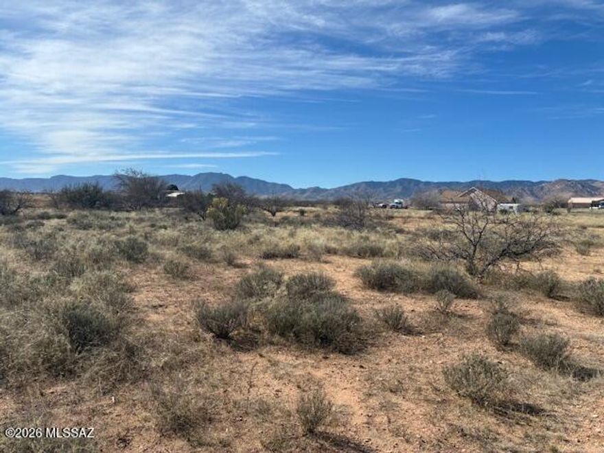 Ready to Build!!!  Municipal Water supplied(Hope Water Company), SSVEC power pole at North East corner of property.  Great property on a County maintained road with stunning views of Dragoon Mountains, Dark Sky nights in a rural setting.   Close to community of Pearce.  Easy access to Hwy 191.

Owner is a Licensed Arizona Real Estate Broker.