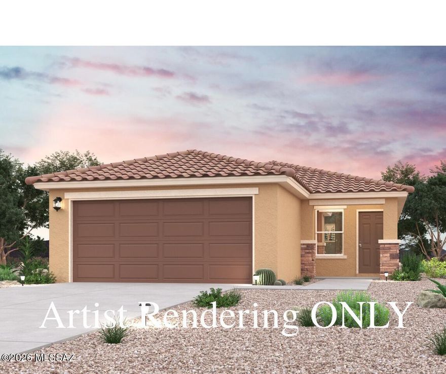 Discover Your Dream Home in the Entrada Del Toro West! The Hayden Plan offers a seamless open-concept design that integrates Living, Dining, and Kitchen areas--perfect for hosting guests or relaxing in comfort. The Kitchen boasts beautiful cabinetry, quartz countertops, and LG appliances. Retreat to the tranquil primary suite featuring dual vanity sinks and a spacious walk-in closet. Two additional bedrooms and a charming, covered patio complete this exceptional home. Enjoy energy-efficient Low E windows and a two-car garage.