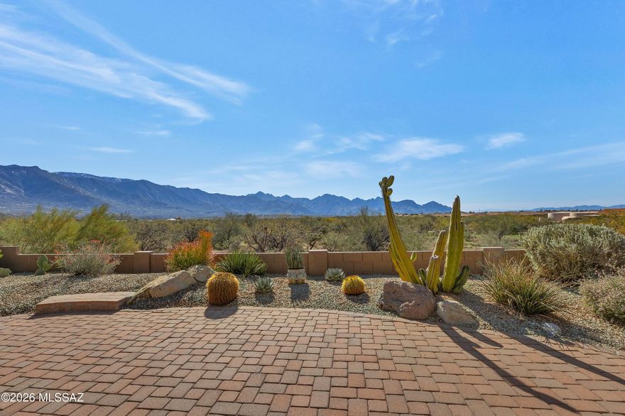 Beautifully updated Montana backing to open space with no homes behind, offering nature & unobstructed mountain views. Great curb appeal with freshly painted exterior & paver path leading to front door. Inside, spacious great room with wall of windows & slider to patio. Kitchen offers Quartzsite countertops, stainless steel appliances, gas range, custom cabinetry, pantry, island, & kitchen nook. Owner's suite has bay window, custom walk-in shower, & custom organized walk-in closet. Den/flex room, guest bedroom with nearby bathroom, & laundry room with W/D, sink, & cabinets. Enviro house filtration system & newer irrigation system. Extended 2.5 car garage with 2021 W/H & cabinets. Outdoor living with covered paver patio, built-in BBQ, extended pavers, lovely landscaping & mountain views!