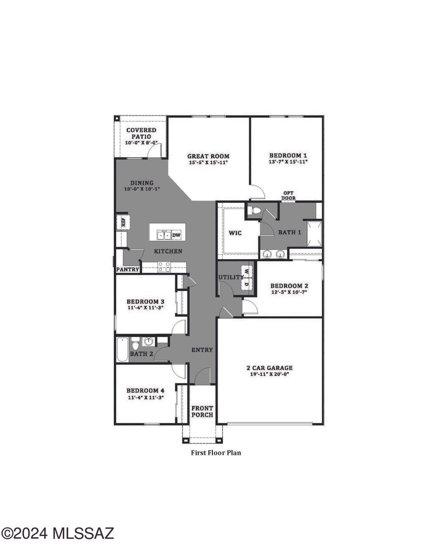 Welcome to your future home in the newest phase of Saguaro Bloom! This beautifully designed 1823 sq. ft. single-story home features 4 bedrooms and 2 baths, nestled in the highly sought-after Saguaro Bloom. 
Enjoy modern living with well appointed finishes. The kitchen is a standout with its contemporary shaker-style cabinets, sleek quartz countertops, a single bowl stainless steel sink, and quartz bath vanities. SPRAYFOAM INSULATION!!