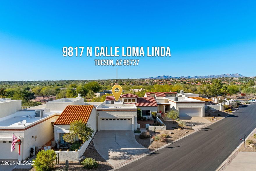 Welcome home to this stunning 2-bed, 2-bath patio home nestled Oro Valley Country Club. Situated on a generous sized lot this home offers a welcoming entrance through a spacious courtyard. This home is the PERFECT lock and leave for snowbirds, or stay year round and enjoy the community pool, spa, tennis courts and so much more! Connects to The Loop and has plenty of gorgeous walking paths within the community. Inside the home is abundant natural light streaming through the numerous windows and gorgeous atrium. The expansive great room and dining area are perfect for hosting events of any size. Chef's kitchen is a dream, with gorgeous cabinetry, custom pull-out drawers, ample counter space, and modern finishes, along with a cozy breakfast nook + breakfast bar.... MORE Luxurious primary suite provides backyard access and ample space. The ensuite has a generous walk-in closet, tiled shower, and dual vanities. The outdoor space is equally inviting, with a front courtyard and a private backyard adorned with beautiful, low-maintenance desert landscaping. Entire house replumbed. Replaced windows and doors, replaced carpet with tile in the living room, bedroom and primary bath. Updated primary & hall baths. Remodeled kitchen, Roof, new HVAC unit. Remodeled primary closet. New water heater, garage door, refrigerator, dishwasher. HOA includes: Pool, Spa, Front Yard Maintenance, Trash/Recycling & more.