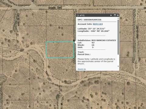 Vacant Land For Sale - 34th Street<br/> Sandoval County, Rio Rancho, NM 87124