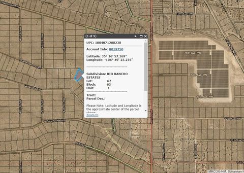 Vacant Land For Sale - Guadalupe Road<br/> Rio Rancho, NM 87144