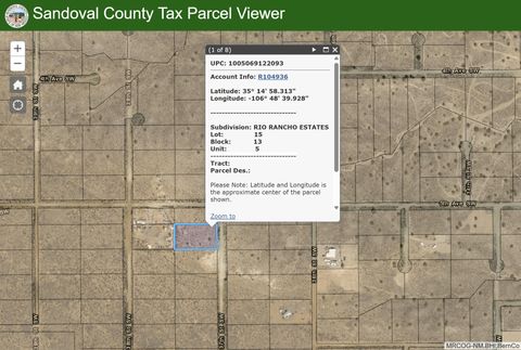 Vacant Land For Sale - LOT 16 37th Street<br/> Rio Rancho, NM 87124