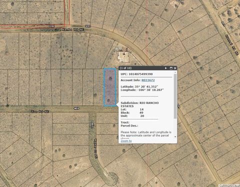 Vacant Land For Sale - 4821 Zion Road<br/> Rio Rancho, NM 87144