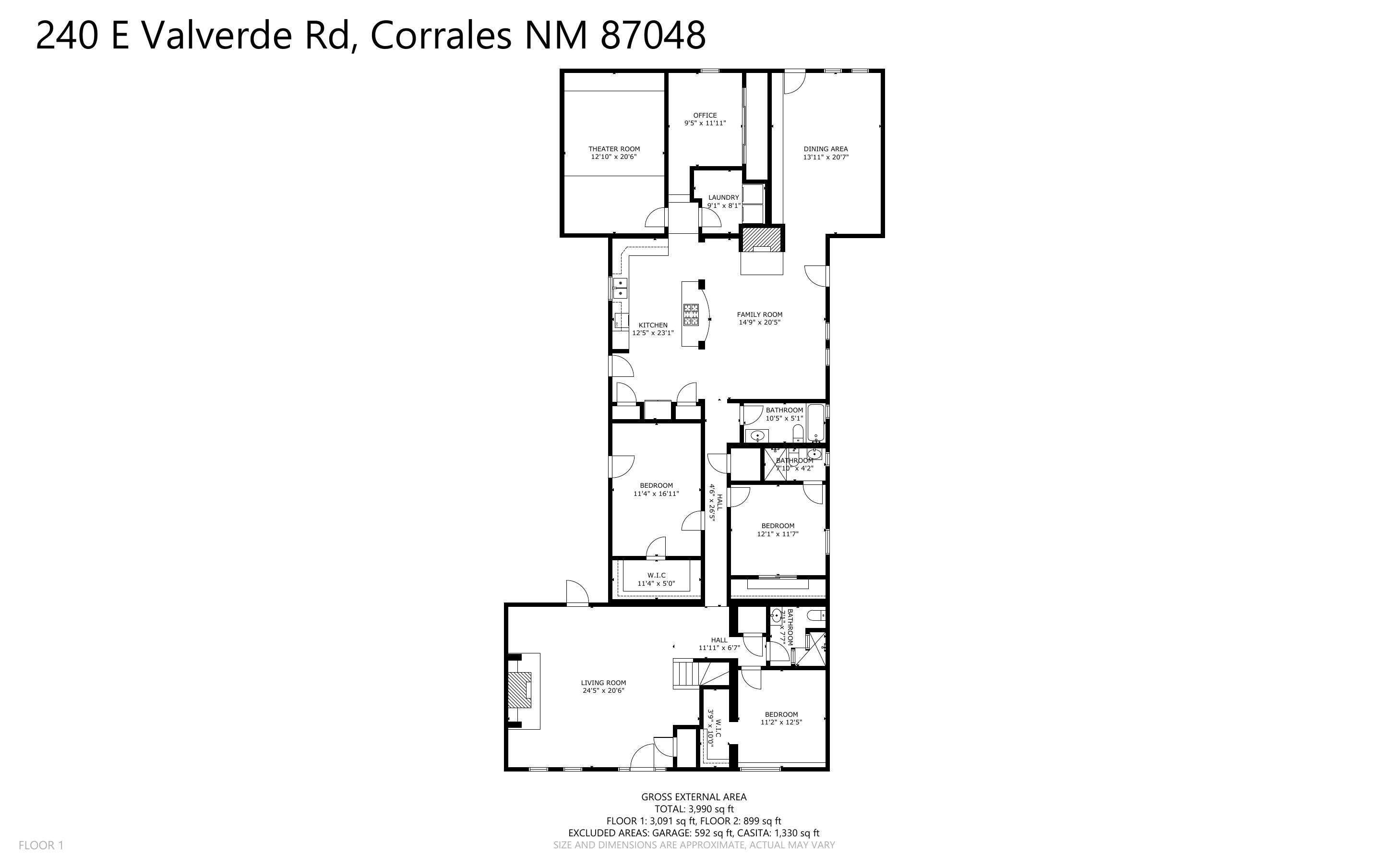 240 E Valverde Road, Corrales, New Mexico image 45